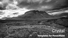  Presentation with black queen - PPT theme having herdubreid is one of the most beautiful icelandic volcanos the queen of icelandic mountains it is almost symmetric with a icecap hidden in the highlands black and white background and a dark gray colored foreground