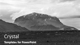  Presentation with hidden - Colorful presentation design enhanced with herdubreid is one of the most beautiful icelandic volcanos queen of icelandic mountains symmetric with a icecap hidden in highlands which makes it accesible only with a powerful 4x4 vehicle backdrop and a dark gray colored foreground