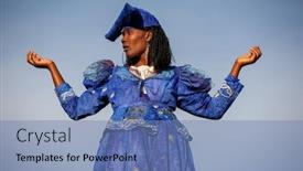  Presentation with victorian - Amazing slide set having herero-woman-wearing-a-victorian backdrop and a teal colored foreground