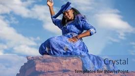  Presentation with victorian - Beautiful PPT theme featuring herero-woman-wearing-a-victorian backdrop and a teal colored foreground