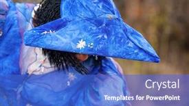  Presentation with victorian - PPT layouts having herero-woman-wearing-a-victorian background and a cobalt blue colored foreground