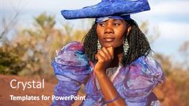  Presentation with victorian - PPT theme featuring herero-woman-wearing-a-victorian background and a red colored foreground