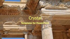  Presentation with heritage buildings - Colorful slides enhanced with heritage buildings - facade of ancient celsus library backdrop and a tawny brown colored foreground