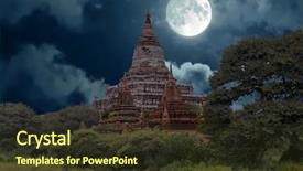  Presentation with myanmar bagan - Cool new PPT theme with heritage conservation - ancient pagodas in the countryside backdrop and a tawny brown colored foreground