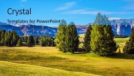  Presentation with heritage tourism - Presentation theme with heritage conservation - concept pedestrian and eco-tourism background and a light blue colored foreground