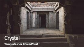  Presentation with hampi - Amazing presentation theme having heritage site achyutaraya temple post backdrop and a dark gray colored foreground