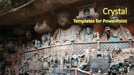  Presentation with heritage - Colorful presentation theme enhanced with heritage site located in suburb backdrop and a wine colored foreground