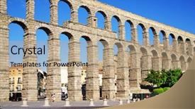  Presentation with europe history - Cool new slide deck with heritage site of unesco spain backdrop and a coral colored foreground