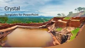  Presentation with world heritage - Presentation design consisting of heritage site sgiriya or lion background and a light blue colored foreground