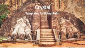  Presentation with world heritage sites - Presentation design having heritage site sgiriya or lion background and a coral colored foreground