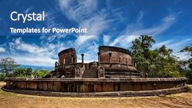  Presentation with sri lanka - Cool new presentation with heritage sites - ancient vatadage buddhist stupa backdrop and a ocean colored foreground