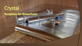  Presentation with thermal insulation - PPT theme having hermal - covering thermal insulation background and a tawny brown colored foreground