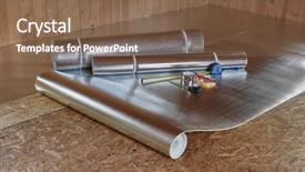  Presentation with thermal insulation - Cool new PPT theme with hermal - covering thermal insulation backdrop and a violet colored foreground