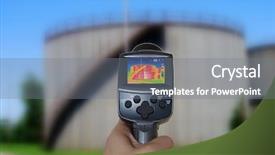  Presentation with imaging - Presentation theme with hermal - thermal imaging camera background and a gray colored foreground