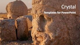  Presentation with turkey - Cool new PPT theme with hermes - nemrut mount turkey - ancient backdrop and a tawny brown colored foreground