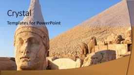  Presentation with turkey - Slides enhanced with hermes - nemrut mount turkey - ancient background and a light blue colored foreground