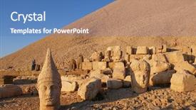  Presentation with turkey - Amazing theme having hermes - nemrut mount turkey - ancient backdrop and a teal colored foreground