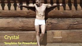  Presentation with sexy - PPT layouts consisting of hermes - sexy portrait of a very background and a tawny brown colored foreground