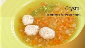  Presentation with soup - Slides with hermes - soup with meatballs background and a yellow colored foreground