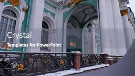  Presentation with museum - Amazing presentation having hermitage-museum-or-winter-palace backdrop and a gray colored foreground