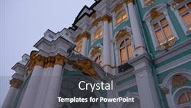  Presentation with museum - Presentation with hermitage-museum-or-winter-palace background and a dark gray colored foreground