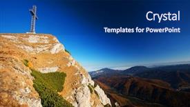  Presentation with mountains - Amazing presentation having heroes monument of caraiman bucegi backdrop and a navy blue colored foreground