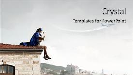  Presentation with super hero - Amazing presentation theme having heroes movies - strong and powerful as super backdrop and a  colored foreground