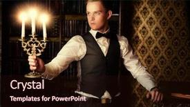  Presentation with formal - Amazing PPT theme having heroes movies - young handsome man in formal backdrop and a wine colored foreground