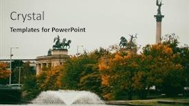  Presentation with kings - Presentation enhanced with heroes-square-in-budapest background and a light gray colored foreground