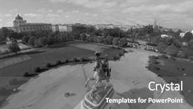  Presentation with square - Cool new PPT layouts with heroes square in vienna backdrop and a gray colored foreground