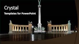  Presentation with budapest - PPT layouts enhanced with heroes' square monument in budapest hungary background and a black colored foreground