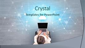  Presentation with sterilization tool - Slide deck featuring herramientas tecnologicas - woman sitting comfortable background and a light blue colored foreground