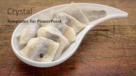  Presentation with rustic wood - Slide deck consisting of herring-in-wine-sauce background and a coral colored foreground