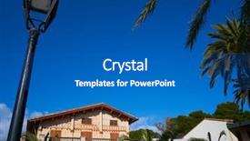  Presentation with neo classic villa almerico capra - Slide set consisting of herritage houses in benicassim shoreline background and a teal colored foreground