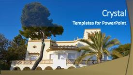  Presentation with elisa - Audience pleasing presentation design consisting of herritage houses in benicassim shoreline backdrop and a teal colored foreground