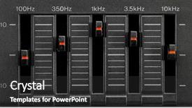  Presentation with hvac black - Beautiful PPT theme featuring hertz - black five band equalizer close-up backdrop and a dark gray colored foreground