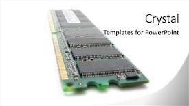  Presentation with module - Presentation theme consisting of hertz - dimm memory module isolated background and a white colored foreground