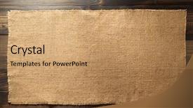  Presentation with napkin - Slides enhanced with hessian burlap napkin on wooden background and a coral colored foreground