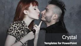  Presentation with backgroun untuk sidang hasil - Presentation theme with heterosexual behavioral - cute young caucasian couple urban background and a dark gray colored foreground