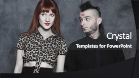  Presentation with urban - Presentation having heterosexual behavioral - cute young caucasian couple urban background and a dark gray colored foreground