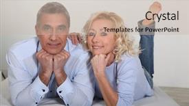  Presentation with married couple - Cool new presentation theme with heterosexual behavioral - happily married couple laying backdrop and a  colored foreground