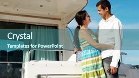  Presentation with married - PPT theme with heterosexual behavioral - young married couple having background and a ocean colored foreground