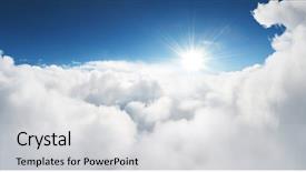  Presentation with amazing - Colorful presentation theme enhanced with hevean - amazing view to sky above backdrop and a light gray colored foreground