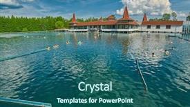  Presentation with hungary - Slide deck enhanced with heviz hungary - 15 august 2016 background and a ocean colored foreground