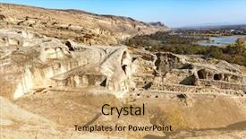  Presentation with pagan - Beautiful presentation theme featuring hewan - ancient pagan abandoned town backdrop and a  colored foreground