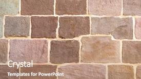  Presentation with stacked stone wall - Beautiful slide deck featuring hewan - red stone wall background backdrop and a  colored foreground