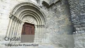  Presentation with spanish philippine history - Presentation theme consisting of hewan - romanesque front in spanish church background and a light gray colored foreground