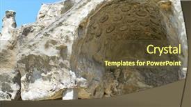  Presentation with ancient - Slide deck featuring hewan - view of the ancient rock background and a  colored foreground