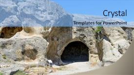  Presentation with ancient - PPT layouts having hewan - view of the ancient rock background and a  colored foreground