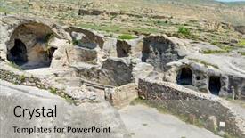  Presentation with ancient - Beautiful theme featuring hewan - view of the ancient rock backdrop and a  colored foreground